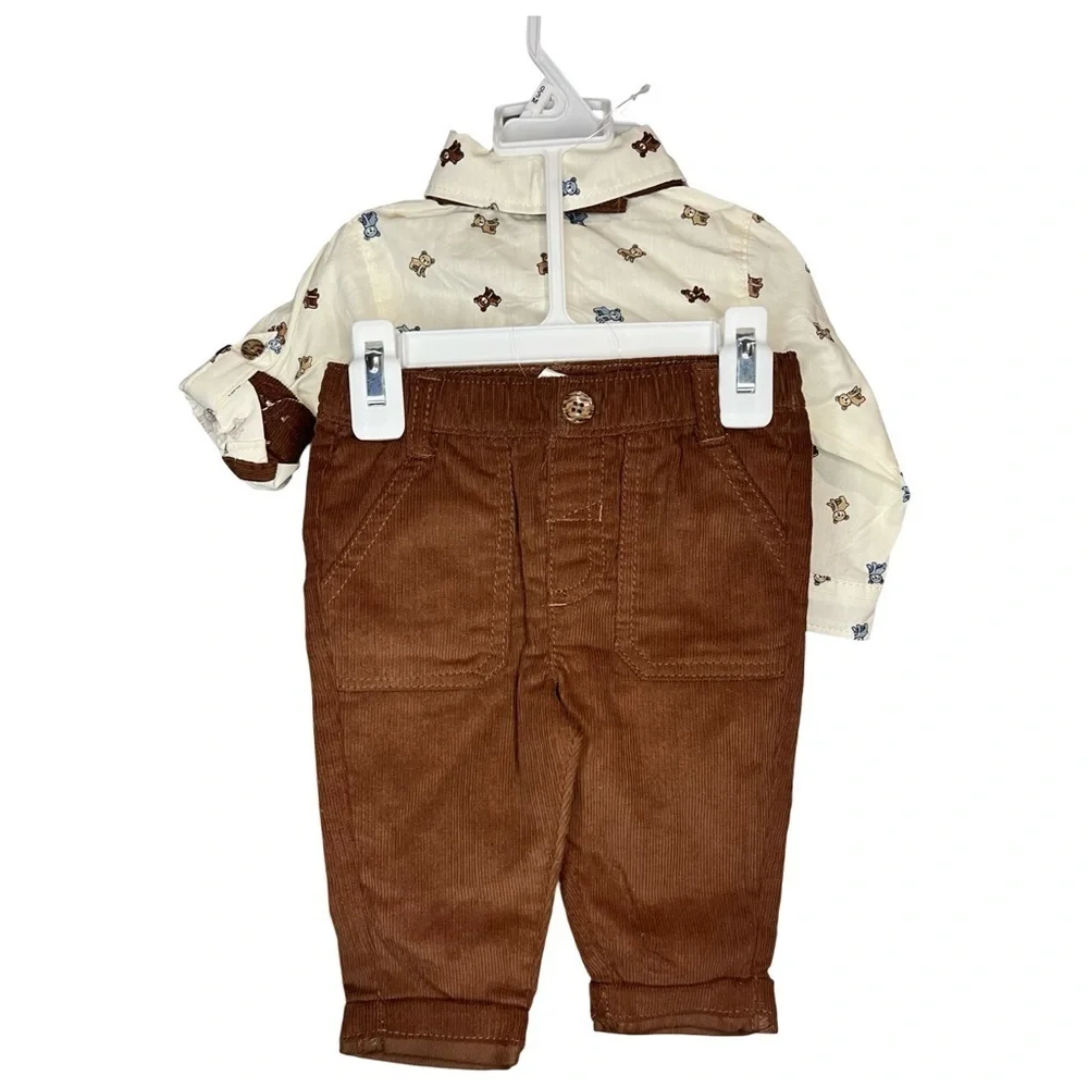 NWT Little Lad 100% Cotton Baby Boy Outfit with Bow Tie
